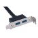 Контроллер Cablexpert Планка USB 3.0 на заднюю панель низкопрофильная, 2 порта USB (CC-USB3-RECEPTACLE-LP)