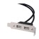 Контроллер Cablexpert Планка USB 2.0 на заднюю панель низкопрофильная, 2 порта USB (CCUSBRECEPTACLE-LP)