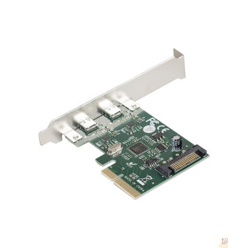 USB-концентраторы Exegate EX283715RUS Контроллер EXE-313 PCI-Ex4, 2*USB3.1 Type-C ext, разъем доп.питания (OEM)-2