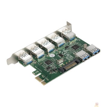 USB-концентраторы Exegate EX283717RUS Контроллер EXE-317 PCI-E 2.0, 5*USB3.0 ext + 2*USB3.0 int, разъем доп.питания (OEM)-2