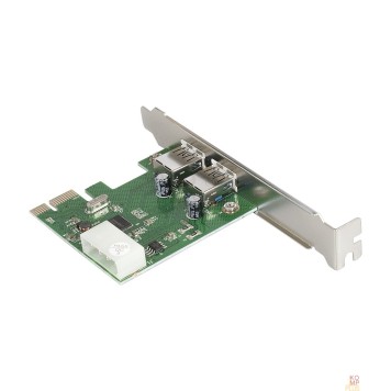 USB-концентраторы Exegate EX283718RUS Контроллер EXE-319 PCI-E 2.0, 2*USB3.0 ext, разъем доп.питания (OEM)-1