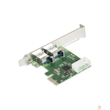 USB-концентраторы Exegate EX283718RUS Контроллер EXE-319 PCI-E 2.0, 2*USB3.0 ext, разъем доп.питания (OEM)-2