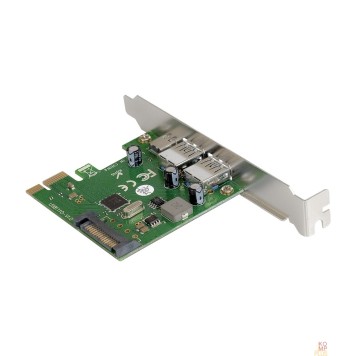 USB-концентраторы Exegate EX283719RUS Контроллер EXE-323 PCI-E 2.0, 2*USB3.0 ext + 1*Type-C, разъем доп.питания (OEM)-1
