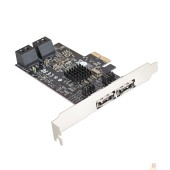 USB-концентраторы Exegate EX283711RUS Контроллер EXE-504 PCI-E 2.0, SATA3 RAID, 4 int+2 ext (OEM)