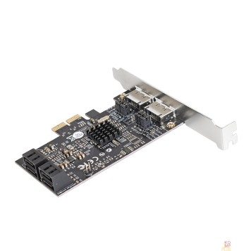 USB-концентраторы Exegate EX283711RUS Контроллер EXE-504 PCI-E 2.0, SATA3 RAID, 4 int+2 ext (OEM)-1