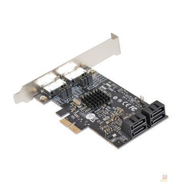 USB-концентраторы Exegate EX283711RUS Контроллер EXE-504 PCI-E 2.0, SATA3 RAID, 4 int+2 ext (OEM)-2