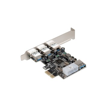 USB-концентраторы Exegate EX283720RUS Контроллер EXE-367 PCI-E 2.0, 3*USB3.0 ext + 1*USB3.0 int, разъем доп.питания (OEM)-2