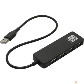 USB-концентраторы 5bites HB24-209BK Концентратор 4*USB2.0 / USB PLUG / BLACK