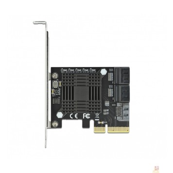 Контроллер ORIENT J585S5, Контроллер PCI-Ex4 v3.0, SATA3.0 6Gb/s, 5-port int, JMicron JMB585 chipset, oem-2