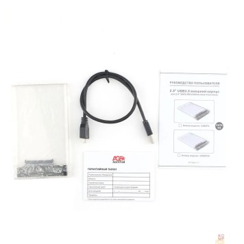 Контейнер для HDD AgeStar 3UB2P4 (TRANSPARENCY)USB 3.0 Внешний корпус 2.5" SATAIII HDD/SSD  пластик, прозрачный {50}  (672691)(17312)-1