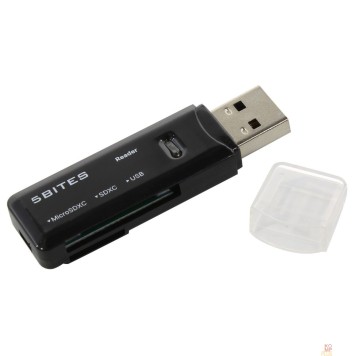 USB-концентраторы 5bites Устройство ч/з карт памяти RE3-200BK USB3.0 Card reader / SD / TF / USB PLUG / BLACK