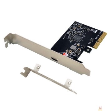 Контроллер ORIENT AM-U3242PE-C, Контроллер PCI-Ex4 v3.0, USB 3.2 Gen2x2 (SuperSpeed USB 20Gbps), скорость до 20Гбит/с, 1-port Type-C, ASM3242 chipset, Self powered, в комплекте LP планка крепления (31333)