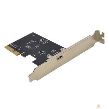 Контроллер ORIENT AM-U3242PE-C, Контроллер PCI-Ex4 v3.0, USB 3.2 Gen2x2 (SuperSpeed USB 20Gbps), скорость до 20Гбит/с, 1-port Type-C, ASM3242 chipset, Self powered, в комплекте LP планка крепления (31333)-1