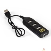 USB-концентраторы Exegate EX293976RUS USB-Хаб (концентратор) ExeGate DUB-42 (кабель-адаптер USB2.0 --> 4xUSB2.0, Plug&Play, черный)