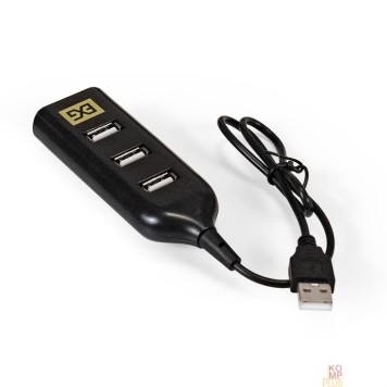 USB-концентраторы Exegate EX293976RUS USB-Хаб (концентратор) ExeGate DUB-42 (кабель-адаптер USB2.0 --> 4xUSB2.0, Plug&Play, черный)-1