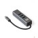 USB-концентраторы Exegate EX293987RUS USB-Хаб (концентратор) ExeGate DUB-4TC (кабель-адаптер USB Type C --> 4xUSB3.0, Plug&Play, серебристый)