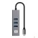 USB-концентраторы Exegate EX293987RUS USB-Хаб (концентратор) ExeGate DUB-4TC (кабель-адаптер USB Type C --> 4xUSB3.0, Plug&Play, серебристый)