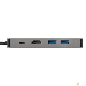 USB-концентраторы Exegate EX293982RUS Док-станция ExeGate DUB-21C/PD/HL (кабель-адаптер USB Type-C --> 2xUSB3.0 + PD 100W + HDMI 4K@60Hz + Lan RJ45 10/100/1000Mb, Plug&Play, серая)-2