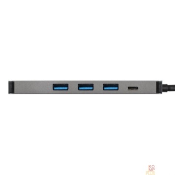 USB-концентраторы Exegate EX293984RUS Док-станция ExeGate DUB-31C/PD/H (кабель-адаптер USB Type-C --> 3xUSB3.0 + PD 60W + HDMI 4K@30Hz, Plug&Play, серый)-2