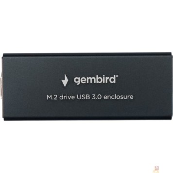 Контейнер для HDD Gembird EEM2-SATA-1 Внешний корпус USB 3.0 для M2 SATA порт MicroB, металл, черный-1