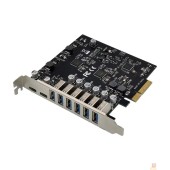 Контроллер ORIENT AM-U3142PE-6A2C, Контроллер PCI-Ex4 v3.0, USB 3.2 Gen2, скорость до 10 Гбит/с, 8-port ext (6xType-A + 2xType-C), ASM3142+VL820-Q8 chipset, Self powered (33230)