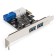 USB-концентраторы Exegate EX296209RUS Контроллер ExeGate EXE-342 (PCI-E x1 v2.0, 2*USB3.0 ext.+ 1*19pin int. (внутренние коннекторы для подключения 2*USB3.0 портов на корпусе), разъем доп.питания, VIA Labs Chipset VL80