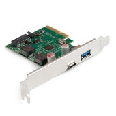 Контроллер Exegate EX298303RUS Контроллер ExeGate EXE-313-1A1C (PCI-E x4 v3.0, USB3.2 Gen2 1xType-A + 1xType-C ext., SuperSpeed+ скорость до 10 Гбит/с, разъем доп.питания, ASMedia Chipset ASM3142)