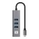 USB-концентраторы Exegate EX293987RUS USB-Хаб (концентратор) ExeGate DUB-4TC (кабель-адаптер USB Type C --> 4xUSB3.0, Plug&Play, серебристый)