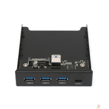 Контроллер Gembird Планка USB 3.0 на переднюю панель 3.5, 3 порта USB и 1 порт Type-C (FP3.5-USB3-3A1C)