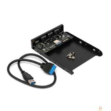 Контроллер Gembird Планка USB 3.0 на переднюю панель 3.5, 3 порта USB и 1 порт Type-C (FP3.5-USB3-3A1C)-2