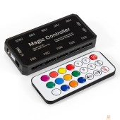 Контроллер Exegate EX295975RUS Контроллер-хаб с пультом управления ExeGate EXH6P.ARGB для вентиляторов с подсветкой ARGB 6pin (Molex, 10 портов 6pin)