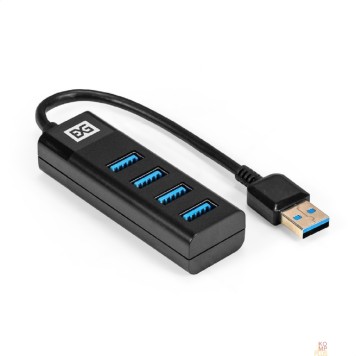 USB-концентраторы Exegate EX296925RUS USB-Хаб (концентратор) 4-в-1 ExeGate DUB-4TP (кабель-адаптер USB3.0 --> 4xUSB3.0, Plug&Play, черный)