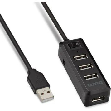 Контроллер Разветвитель USB 2.0 Buro BU-HUB4-0.5L-U2.0-2
