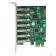 Контроллер ORIENT VA-3U7PE, Контроллер PCI-Ex1, USB 3.2 Gen1 (USB 3.0), скорость до 5 Гбит/с, 7-port ext, VIA VL805+VL812 chipset, разъем доп.питания, oem (31110)