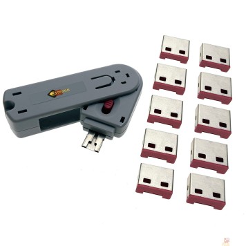 Контроллер Espada USB блокиратор портов (в комплекте 10 заглушек) ELock10, Esterra  (46006)-1