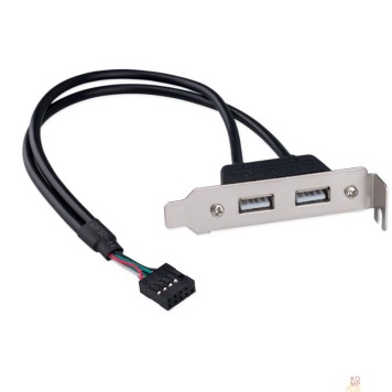 Контроллер Cablexpert Планка на заднюю панель низкопрофильная, 1 порт COM/RS-232/DB9-M (CCUSBRECEPTACLE-LP)