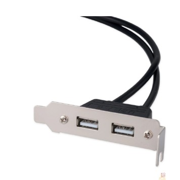 Контроллер Cablexpert Планка на заднюю панель низкопрофильная, 1 порт COM/RS-232/DB9-M (CCUSBRECEPTACLE-LP)-1