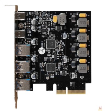 Контроллер Exegate EX298301RUS Контроллер ExeGate EXE-313-3A2C (PCI-E x4 v3.0, USB3.2 Gen2 3xType-A + 2xType-C ext., SuperSpeed+ скорость до 10 Гбит/с, разъем доп.питания, ASMedia Chipset ASM3142)-2