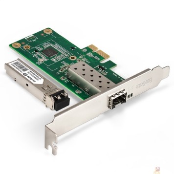 Контроллер Exegate EX298935RUS Комплект: Сетевой адаптер SFP ExeGate EXE-i210-F1 + Трансивер Multi-Mode до 550м EXT-1G-MM850-LC2-550M (EX296228RUS: PCI-E x1 v2.0, порты 1x SFP (10/100/1000Mb/s), Gigabit Server N