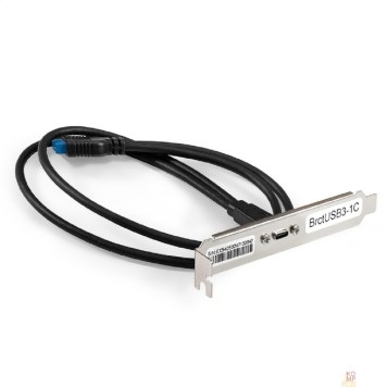 Контроллер Exegate EX298296RUS Планка портов в корпус Type-C ExeGate BrctUSB3-1C (USB 3.2 Gen1 20pin (IDC 20pin F) --> USB 3.2 Gen1 Type-Cf, кабель 30см)