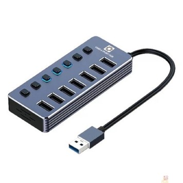 USB-концентраторы 5bites Концентратор HB37-313SL USB3.0 -> 7*USB3.0 / AL / SILVER