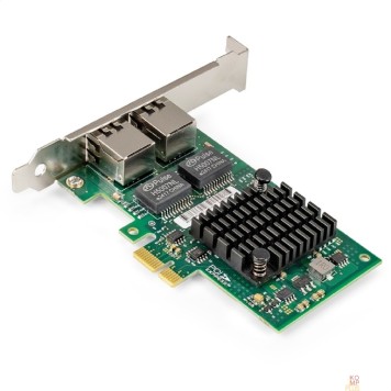 Контроллер Exegate EX299699RUS Сетевой адаптер ExeGate EXE-I350-T2V1 (PCI-E x1, порты 2xRJ45 (медные), 10/100/1000Mbps, Gigabit NIC Intel Chipset NHI350AM2)-2