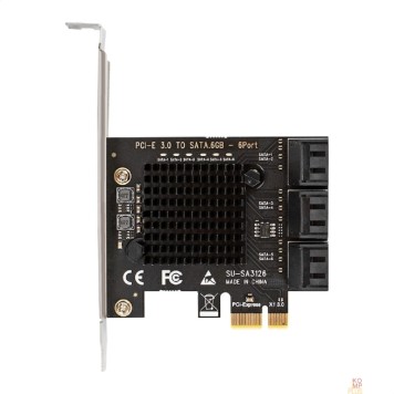 Контроллер Exegate EX299662RUS Контроллер ExeGate EXE-516v2 (PCI-E x1 v2.0, SATA3 6Gb/s, 6 int, ASMedia Chipset ASM1166)-2