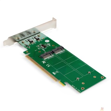 USB-концентраторы Exegate EX298299RUS Переходник ExeGate EXE-597E4 (4 x M.2 M key -> PCI-E x16 v3.0, для установки четырех SSD M.2 2230/2242/2260/2280/22110 M key NGFF в слот PCI-E, материнская плата должна быть c функ-1