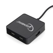 Контроллер Gembird HUB USB2.0 4-port UHB-242 , 4 порта, черный