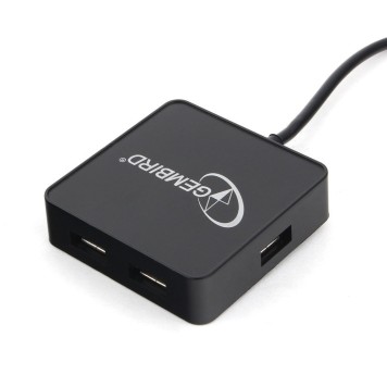 Контроллер Gembird HUB USB2.0 4-port UHB-242 , 4 порта, черный