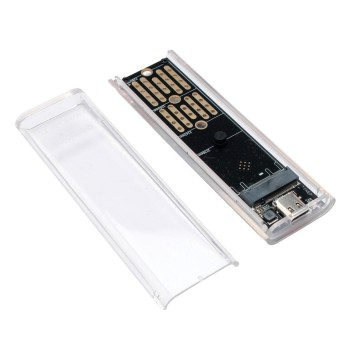 Контейнер для HDD Gembird EEM2-NVME-2 Внешний корпус USB 3.1 для M2 NVME порт Type-С, пластик, прозрачный-2