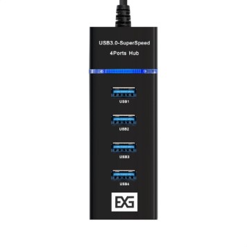 USB-концентраторы Exegate EX299788RUS USB-Хаб (концентратор) 4-в-1 ExeGate DUB-331T (кабель-адаптер USB3.0 --> 3xUSB2.0, 1xUSB3.0, Plug&Play, черный)-1
