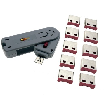 Контроллер Espada USB блокиратор портов (в комплекте 10 заглушек) ELock10, Esterra  (46006)-1
