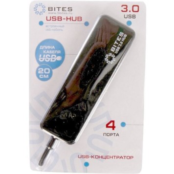 USB-концентраторы 5bites HB34-310BK Концентратор 4*USB3.0 / USB PLUG / BLACK